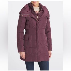 Cole Haan Burgundy Puffer Coat in Mint Condition Size Large